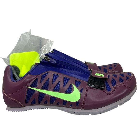 Nike Long Jump Shoes Spikes Mens 9 Purple Zoom LJ 4 Track Field‎ New 415339-602 main image 6